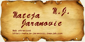Mateja Jaranović vizit kartica
